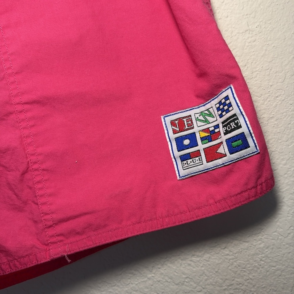 VINTAGE Newport Pink Athletic Swim Trunk Shorts Lightweight Elastic size large - Picture 2 of 6